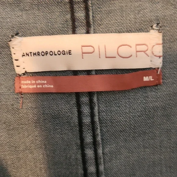 Anthropologie Denim Drawstring Jacket PILCRO - Picture 6 of 8